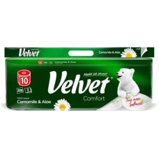 Velvet туалетний папір 3-шаровий з ромашкою й алое, 10 шт